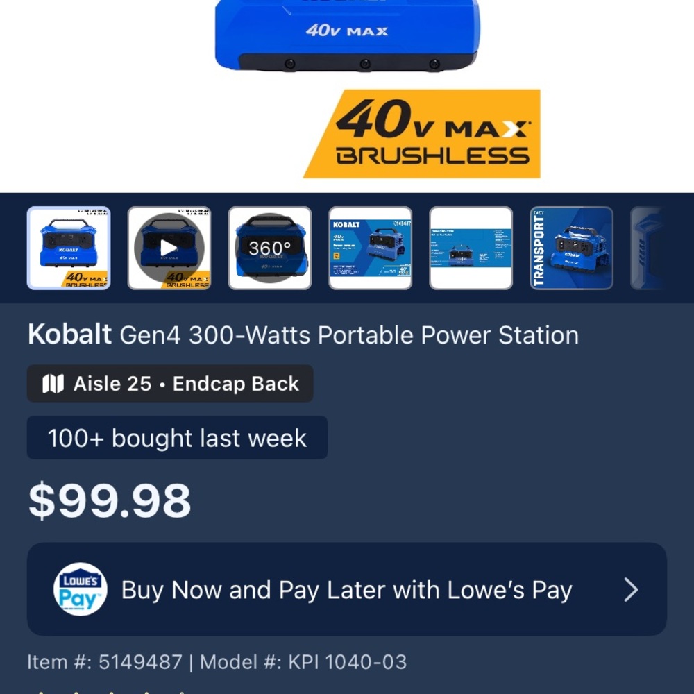 Kobalt 4 Gen 300 watt inverter - Picture 8 of 8